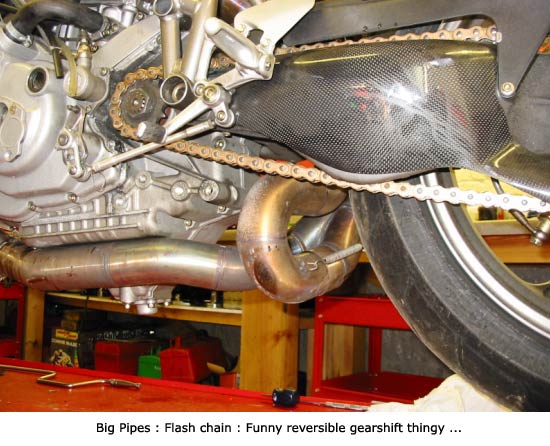 Big pipes : Flash chain : Funny reversible gearshift thingy ...